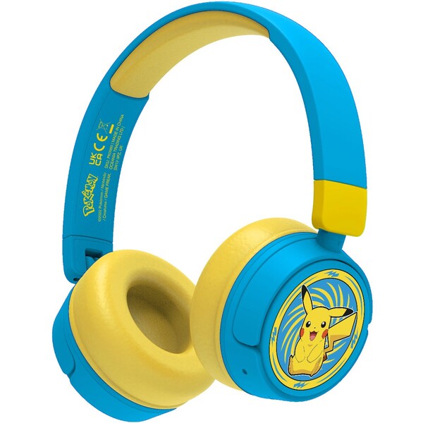 Levně OTL bezdrátová sluchátka dětská s motivem Pikachu modrá/žlutá