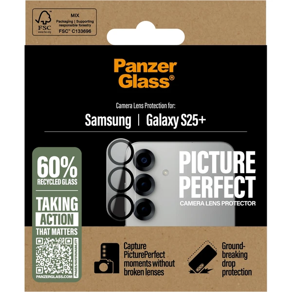 PanzerGlass® Camera Protector ochrana fotoaparátu Samsung Galaxy S25+ - Ochranné folie a skla - Obrázek P0FC000J01