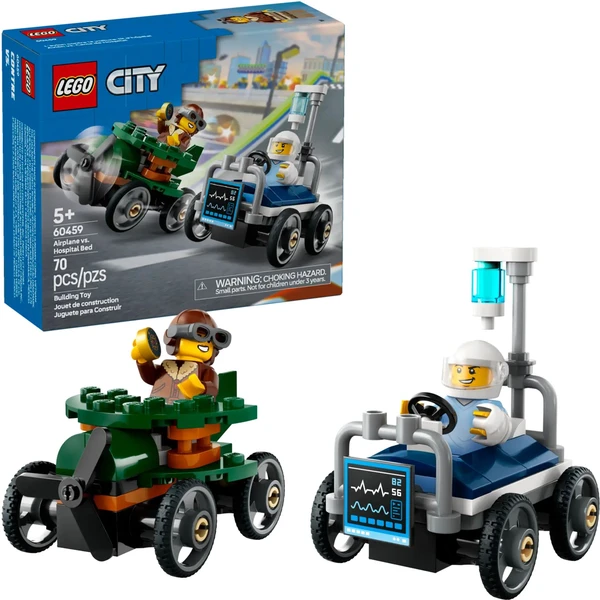 LEGO City 60459 Závodní balíček: Letadlo vs. nemocniční lůžko - LEGO - Hlavní obrázek
