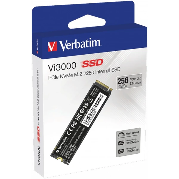 VERBATIM SSD Vi3000 Internal PCIe NVMe M.2 SSD 256GB - SSD disky - Obrázek P463000O01