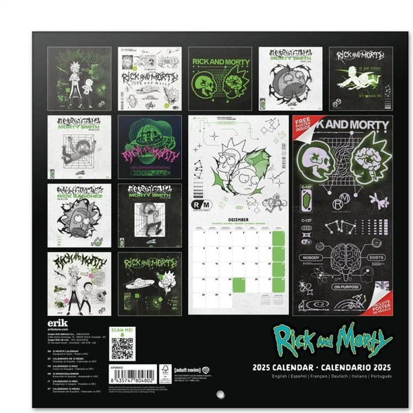 Kalendář Rick & Morty 2025 - Kalendáře - Obrázek P6M9000O01