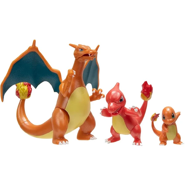 Figurky Pokémon Select Action 3-Pack Evolution Charmander, Charmeleon, Charizard  - Figurky - Obrázek P90J100501