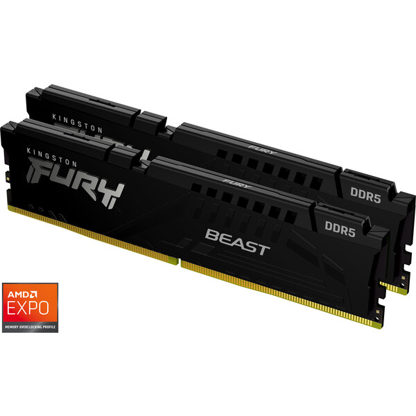 Levně Kingston FURY Beast 32GB 5200MHz DDR5 CL36 DIMM (2x16GB) Black AMD EXPO