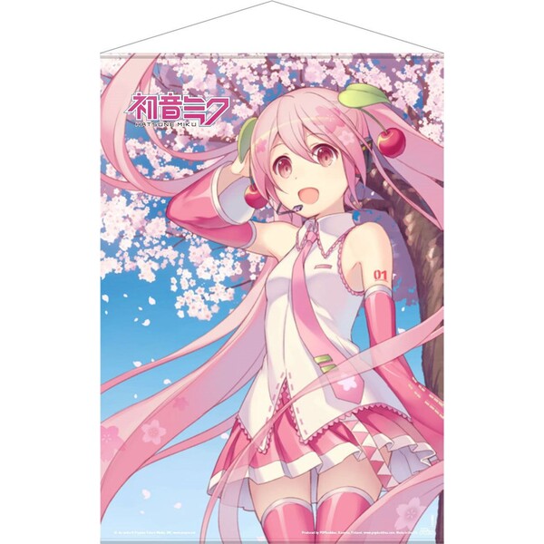 Levně Plátěný plakát Hatsune Miku - Cherry Blossom 50 x 70 cm