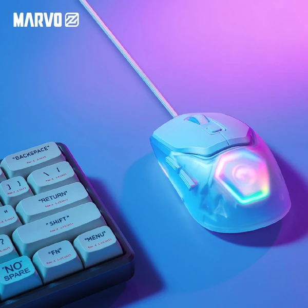 Marvo FIT LITE G1 herní drátová myš bílá - Myši - Obrázek PTGL300401