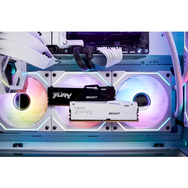 Kingston FURY Beast White RGB DDR5 32GB 6000MT/s CL30 DIMM (2x16GB) XMP - Operační paměti - Obrázek Q1CF000O01