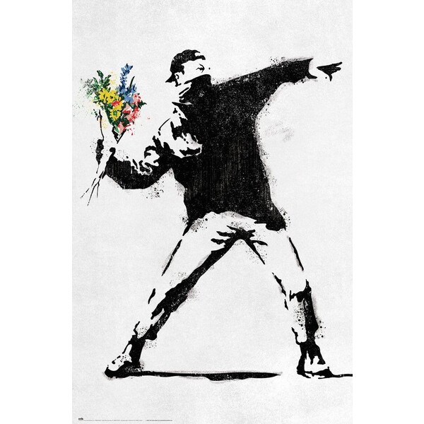 Levně Plakát Banksy - The Flower Thrower (204)