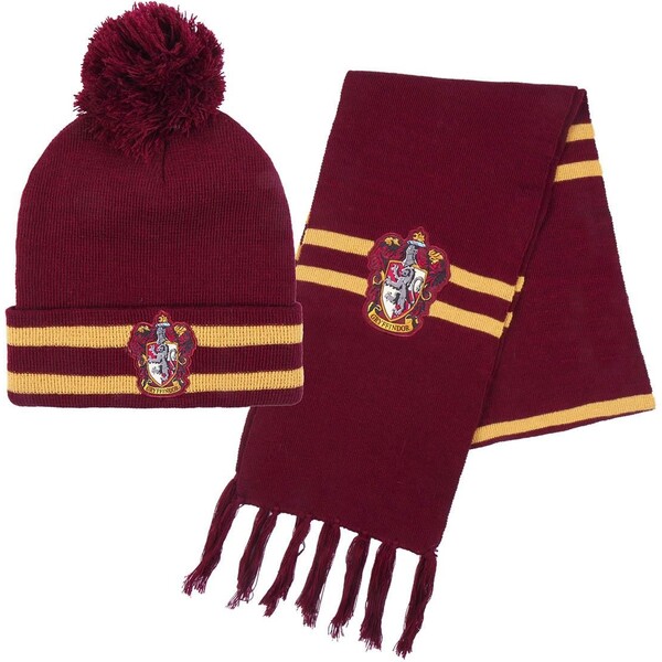 Levně Dárkový set čepice a šála Harry Potter – Gryffindor