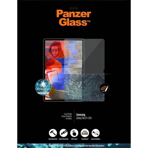 Levně PanzerGlass Edge-to-Edge Samsung Galaxy Tab S7+/S8+ čiré