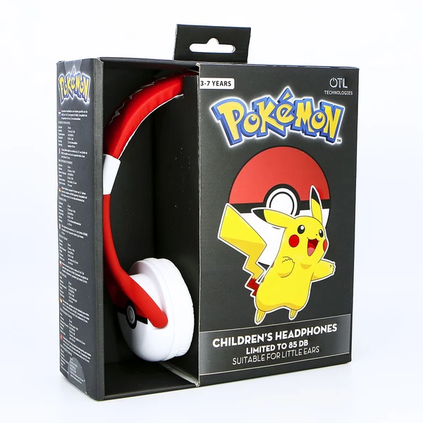 OTL dětská náhlavní sluchátka s motivem Pokémon červené - Sluchátka - Obrázek QQHB300401