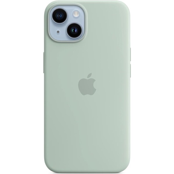 Levně Apple silikonový kryt s MagSafe na iPhone 14 dužnatkově modrá