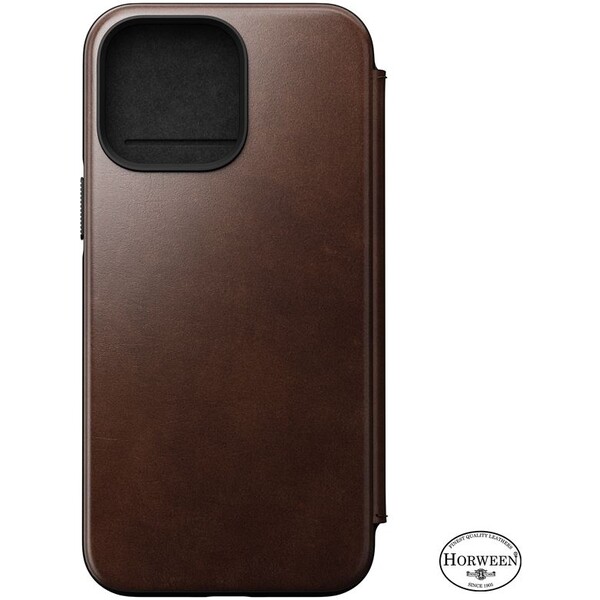 Levně Nomad Leather MagSafe Folio iPhone 14 Pro Max hnědý