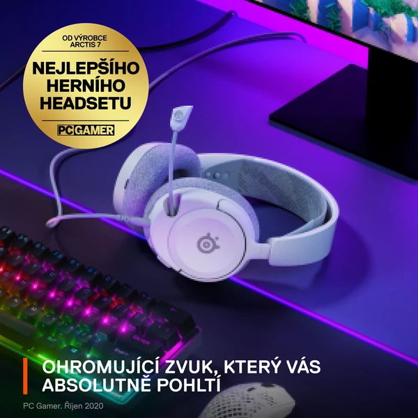 SteelSeries Arctis Nova 1P herní sluchátka bílá - Sluchátka - Obrázek R2FJ300401