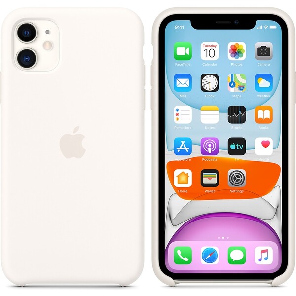 Levně Apple silikonový kryt iPhone 11 bílý