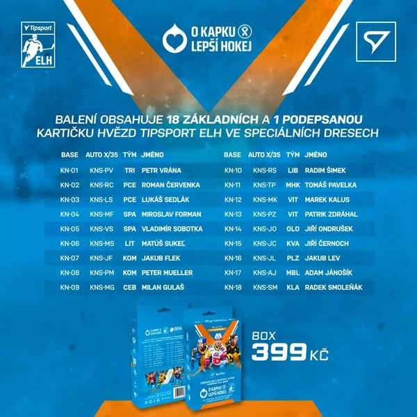 Hokejové karty SportZoo Tipsport ELH 2025 - O kapku lepší hokej - Hokejové karty - Obrázek RESF000N01