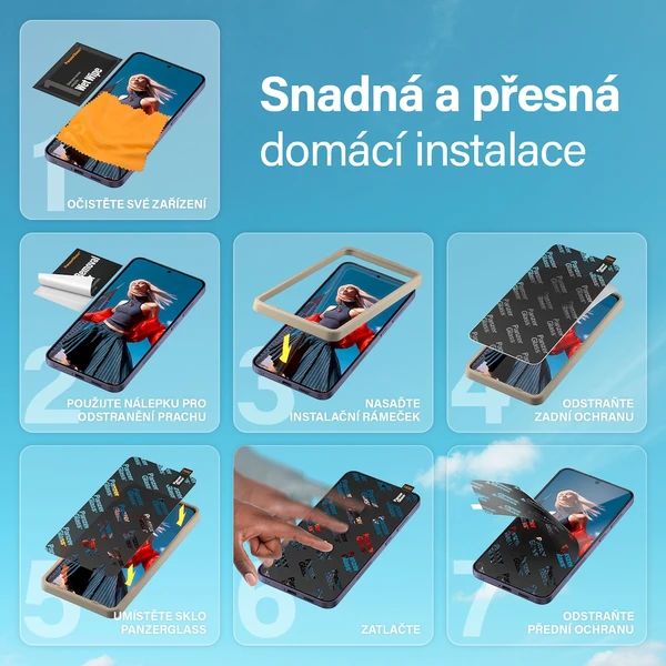 PanzerGlass Privacy Samsung Galaxy S24+/S25+ s instalačním rámečkem - Ochranné folie a skla - Obrázek RQ51000P01