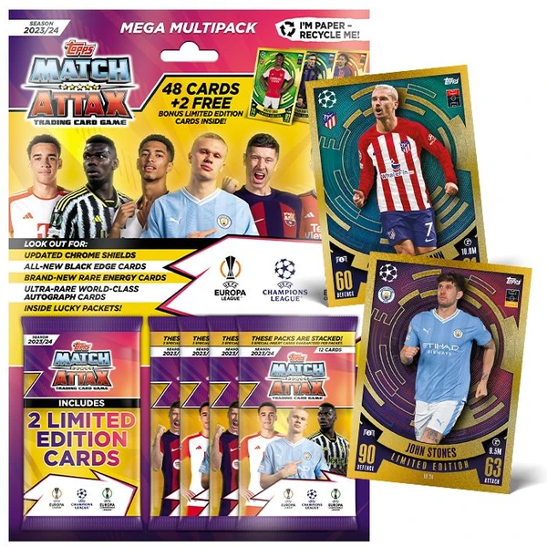 Fotbalové karty Topps UEFA UCL MATCH ATTAX 23/24 - Mega Multipack - Fotbalové karty - Hlavní obrázek