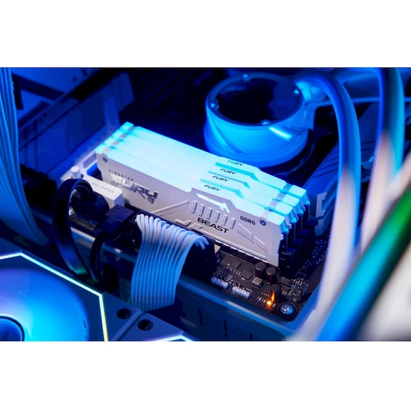Kingston FURY Beast White RGB DDR5 32GB 6000MT/s CL30 DIMM (2x16GB) XMP - Operační paměti - Obrázek S1CF000O01