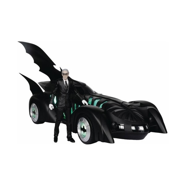 Figurka McFarlane Toys Batman Forever DC Multiverse - Alfred Pennyworth & Batmobile (Gold Label)