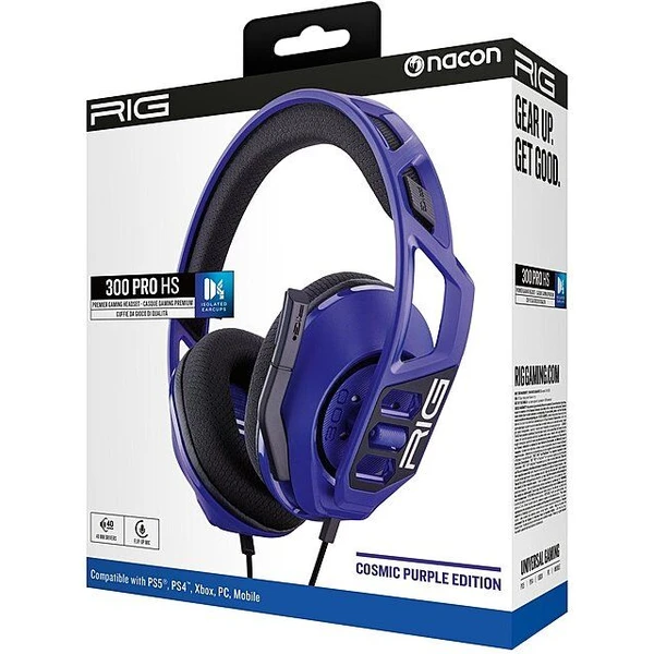 Nacon RIG 300 PRO HS herní sluchátka Cosmic Purple - Sluchátka - Obrázek SBO7000K01