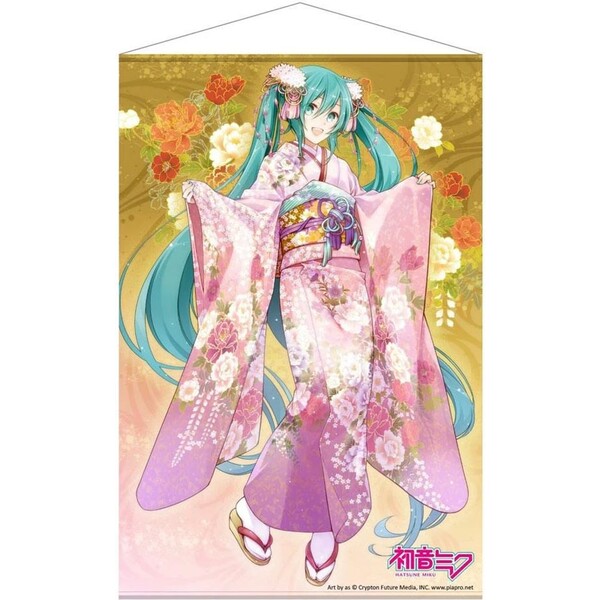 Levně Plátěný plakát Vocaloid - Miku Hatsune #5 (Kimono) 60 x 90 cm