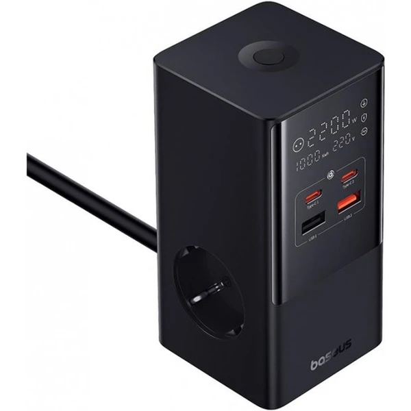 Baseus Nabíjecí stanice PowerCombo Tower 100W EU černá - Nabíječky - Obrázek SMS5000N01