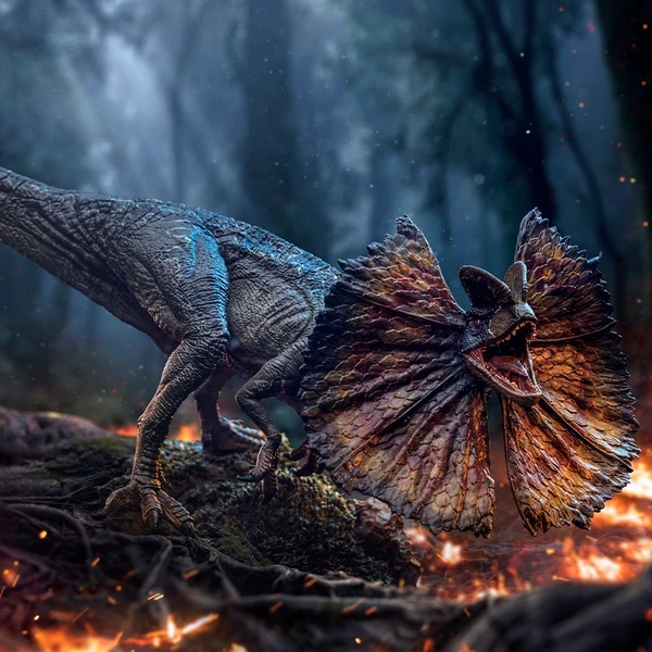 Soška Iron Studios Jurassic World - Dilophosaurus Art Scale 1/10 13 cm - Sochy a sošky - Obrázek SV92000N01