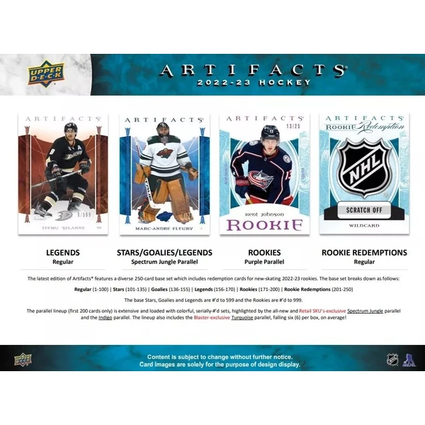 Hokejové karty Upper Deck - 22-23 Artifacts Retail Balíček - Hokejové karty - Obrázek SYF3G00101