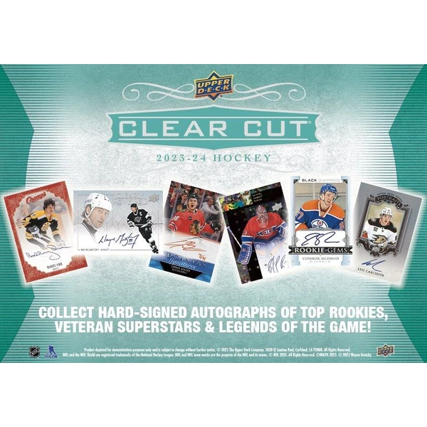 Hokejové karty 2023-24 Upper Deck Clear Cut Hockey Hobby Box - Hokejové karty - Obrázek T3YB000K01