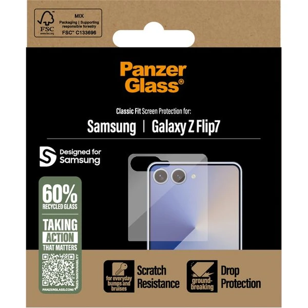 PanzerGlass® Ultra-Wide Fit sklo Samsung Galaxy Z Flip7 - Ochranné folie a skla - Obrázek T4SE000K01