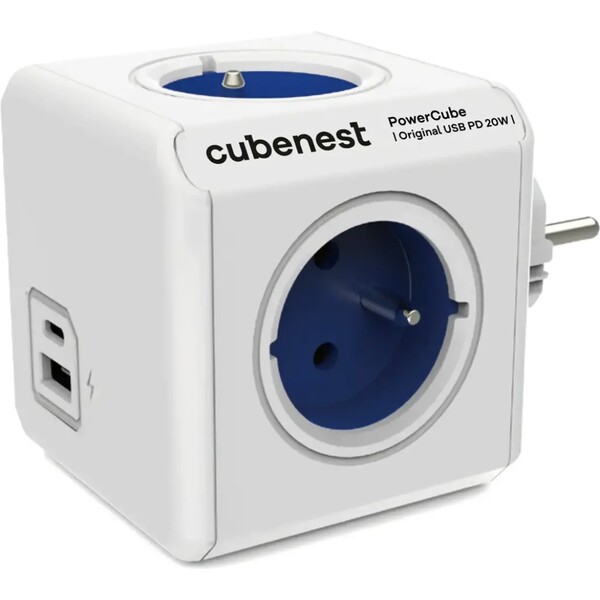 Levně CubeNest PowerCube Original USB PD 20W, A+C, modrá