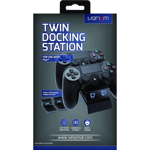 Venom VS2732 duální nabíjecí stanice pro ovladače PS4 černá - Dokovací stanice - Obrázek T9R5000701