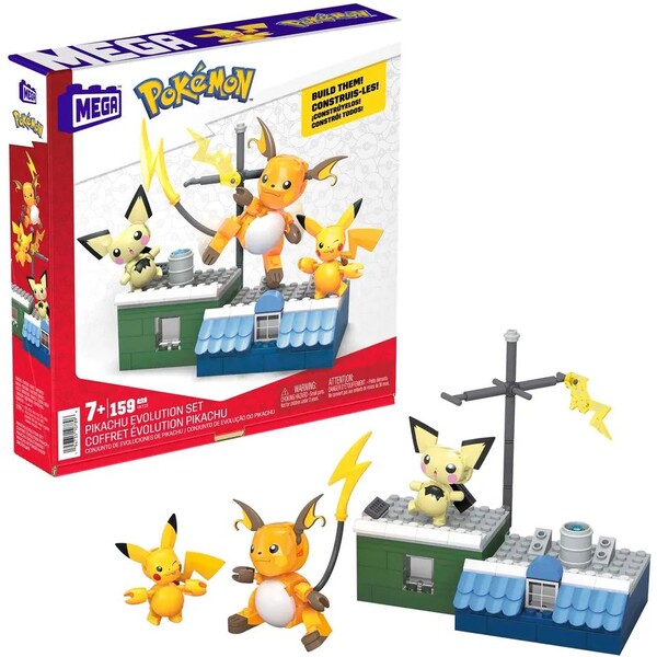 Levně Pokémon MEGA Construction Set Pikachu Evolution Set