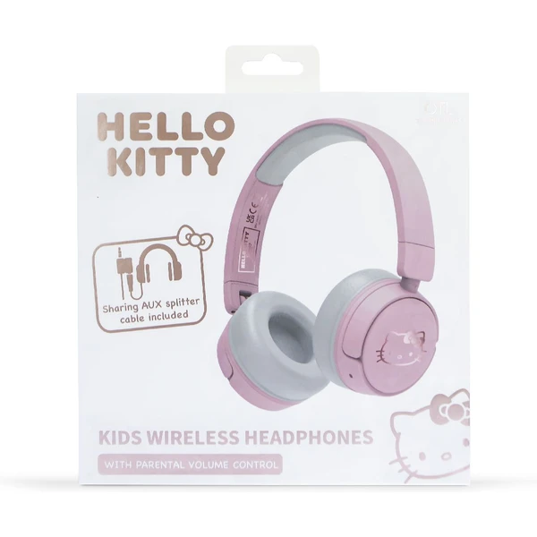 OTL bezdrátová sluchátka dětská s motivem Hello Kitty růžová/bílá - Sluchátka - Obrázek TFTM100501