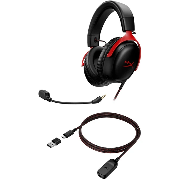 HyperX Cloud III herní headset červený - Sluchátka - Obrázek TGOP100501