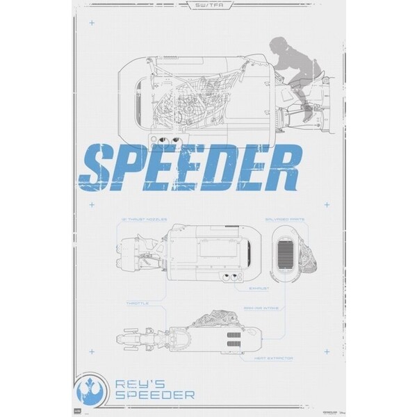 Levně Plakát Star Wars - Rey's Speeder (118)