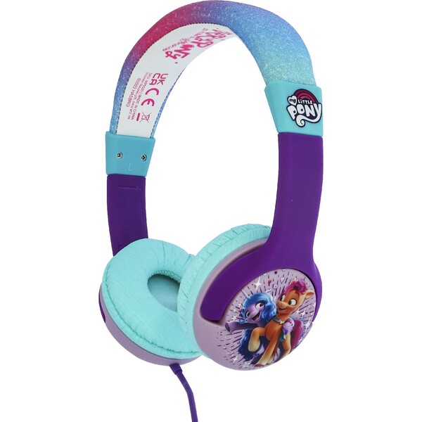 Levně OTL drátová sluchátka dětská s motivem My Little Pony fialová/modrá