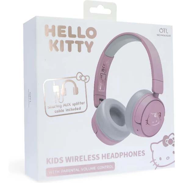 OTL bezdrátová sluchátka dětská s motivem Hello Kitty růžová/bílá - Sluchátka - Obrázek UFTM100501