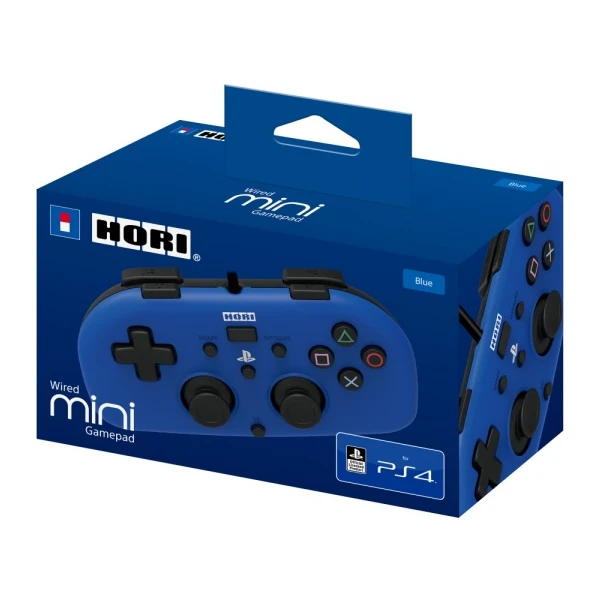 HoriPad Mini Wired Controller - Blue (PS4) - Herní ovladače - Obrázek UI37100501