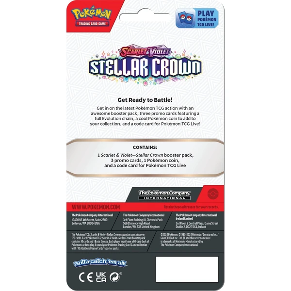 Pokémon TCG: SV07 Stellar Crown - Premium Checklane Blister - Pokémon karty - Obrázek V0U6000P01