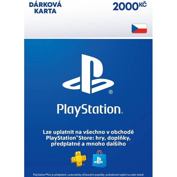 Sony PlayStation - Dárková Karta 2000 Kč (online kód)