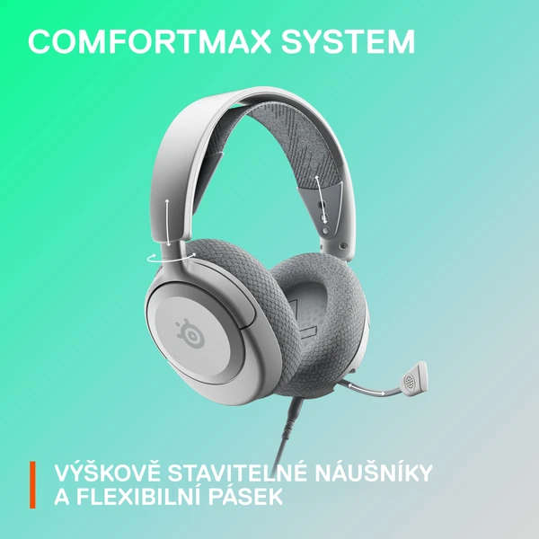 SteelSeries Arctis Nova 1P herní sluchátka bílá - Sluchátka - Obrázek V2FJ300401
