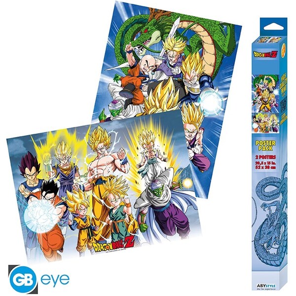 Levně Set 2 plakátů Dragon Ball - Groups (52x38 cm)