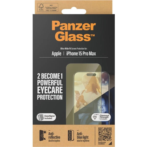 PanzerGlass EyeCare ochranné sklo Apple iPhone 15 Pro Max - Ochranné folie a skla - Obrázek V4TS100501