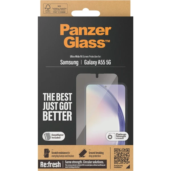 PanzerGlass Ultra-Wide Fit ochranné sklo Samsung Galaxy A55 5G - Ochranné folie a skla - Obrázek V8G3000P01