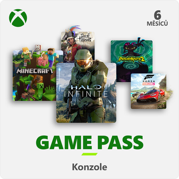Microsoft Xbox Game Pass pro konzole 6 měsíců