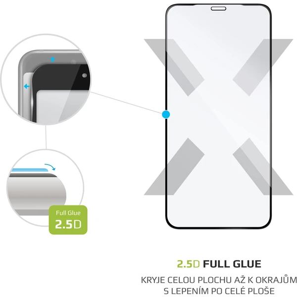 FIXED 2,5D Full-Cover tvrzené sklo 0,33mm Apple iPhone XS Max/11 Pro Max černé - Ochranné folie a skla - Obrázek VJRT300301