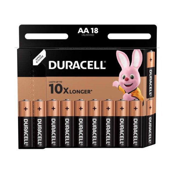 Duracell Basic AA alkalická baterie, 18 ks