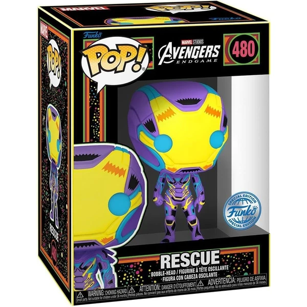 Funko POP! & Tee: Marvel Blacklight - Rescue M - Dárkové sety - Obrázek W26D000P01