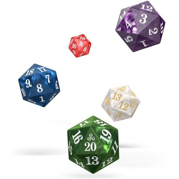 Sada kostek Oakie Doakie D20 Spindown Marble (5ks) - Kostky - Hlavní obrázek